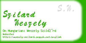 szilard weszely business card